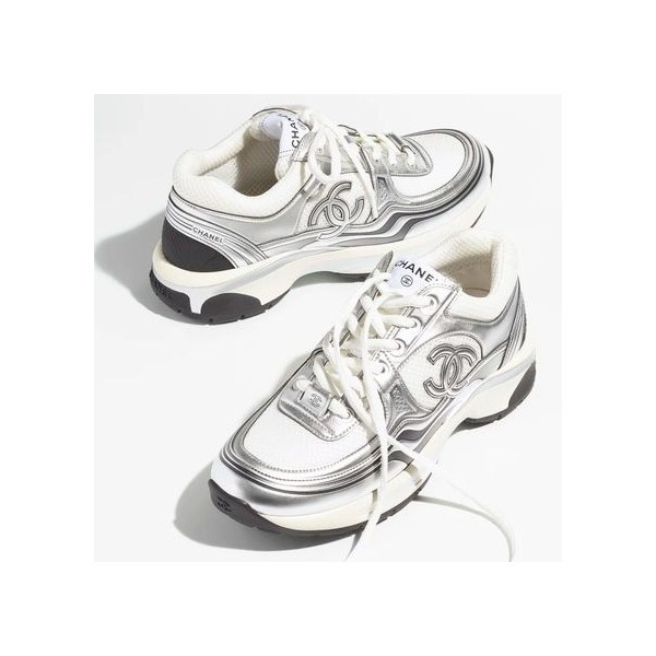 샤넬 cc로고 크루즈 메탈 매쉬 레더 실버