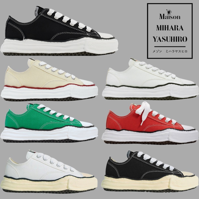 *기획특가* 메종 미하라 야스히로 피터슨 OG 솔 캔버스 로우탑 스니커즈 8color