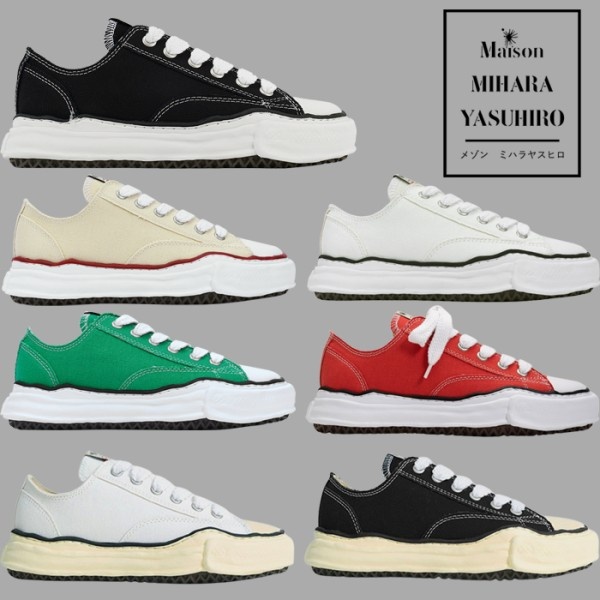 *기획특가* 메종 미하라 야스히로 피터슨 OG 솔 캔버스 로우탑 스니커즈 8color