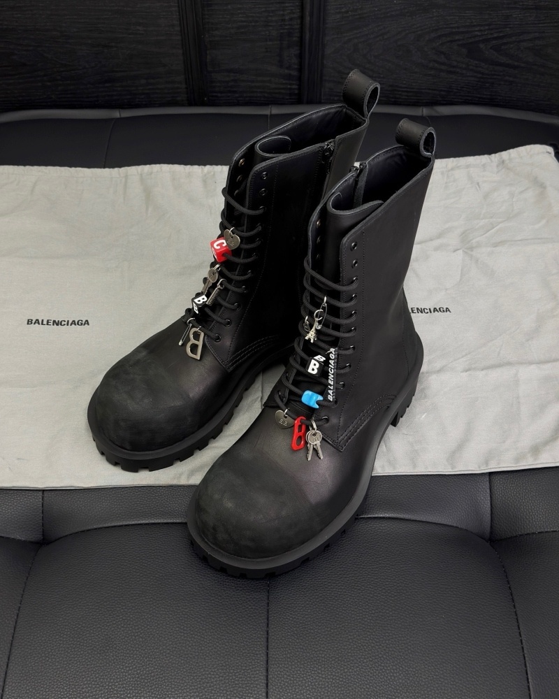 발렌시아가 허머 레이스업 부티 블랙