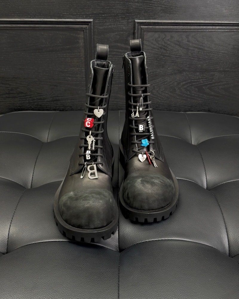 발렌시아가 허머 레이스업 부티 블랙