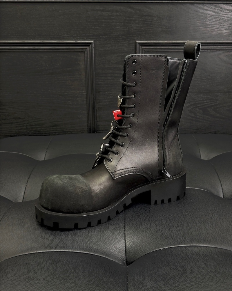 발렌시아가 허머 레이스업 부티 블랙