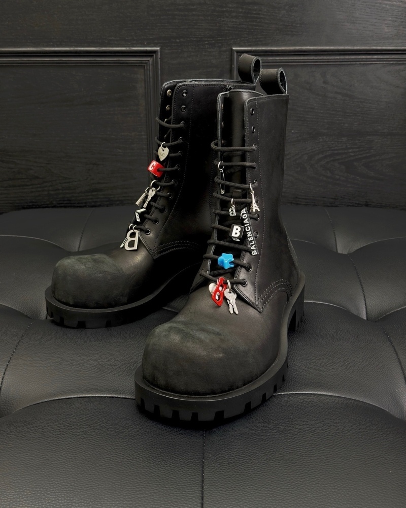 발렌시아가 허머 레이스업 부티 블랙