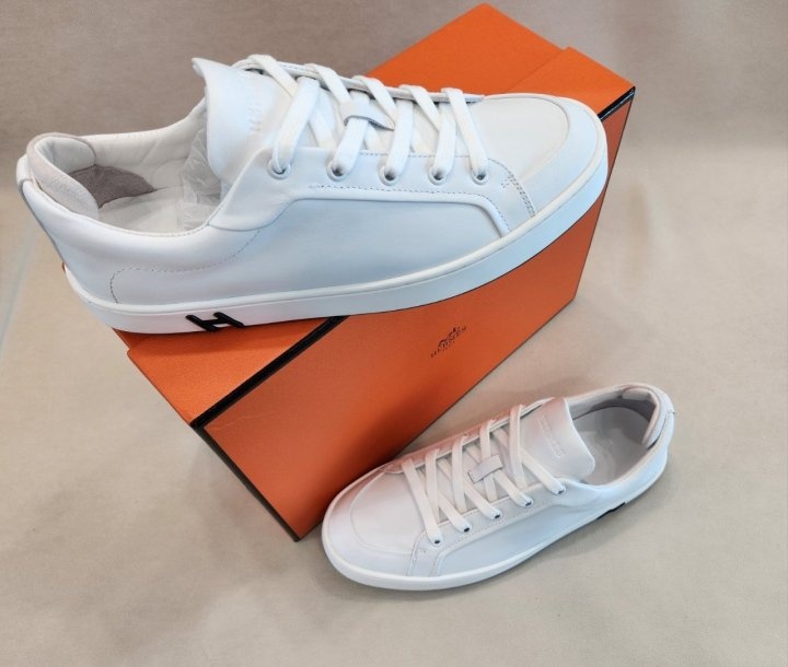 에르메스 카프스킨 클래식 스니커즈 화이트 - 고급버전