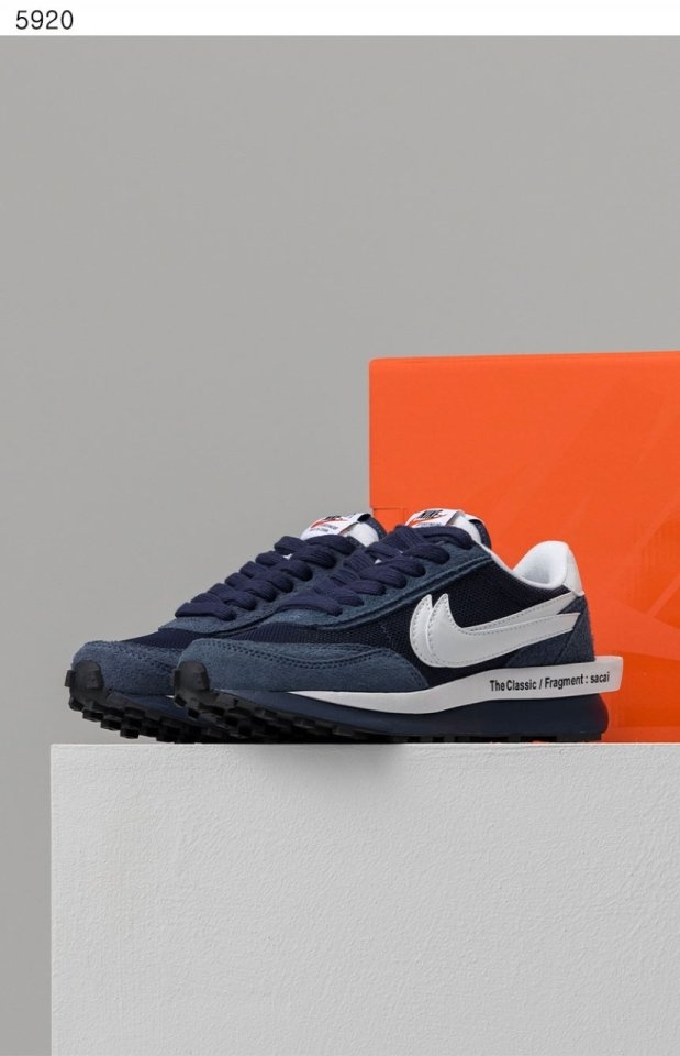 나이키 X 사카이 프라그먼트 LD와플 네이비