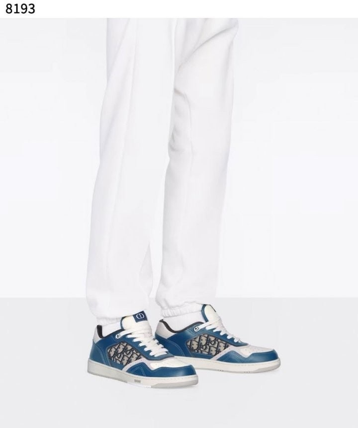 디올 B27 로우탑 스니커즈 - 네이비