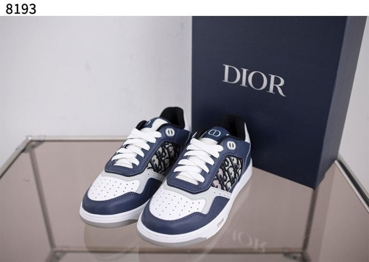 디올 B27 로우탑 스니커즈 - 네이비