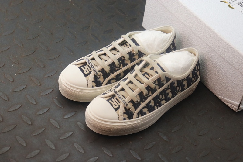 디올 워크앤디올 스니커즈 오블리크 자수 캔버스 블루 (해외배송)