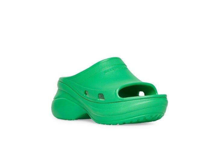 발렌시아가 x 크록스 풀 슬라이드 샌들 그린