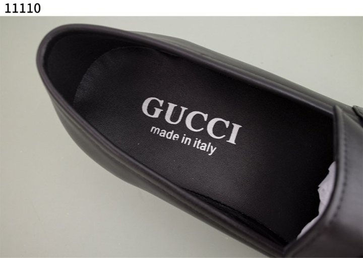 구찌 블랙 레더  더블 G 크리퍼 로퍼