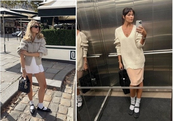 미우미우 여성 새틴 발레리나 슈즈