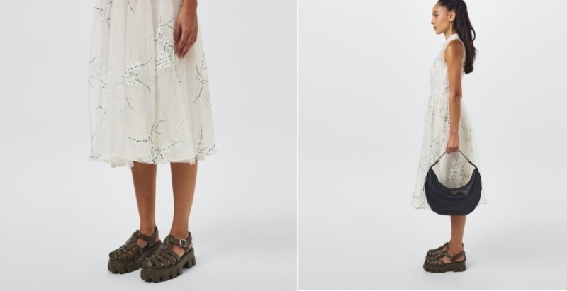 프라다 여성 러버 모놀리스 샌들