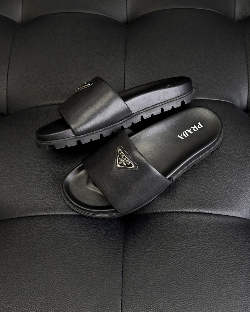 프라다 패딩 나파 레더 슬라이드 - 2 Color