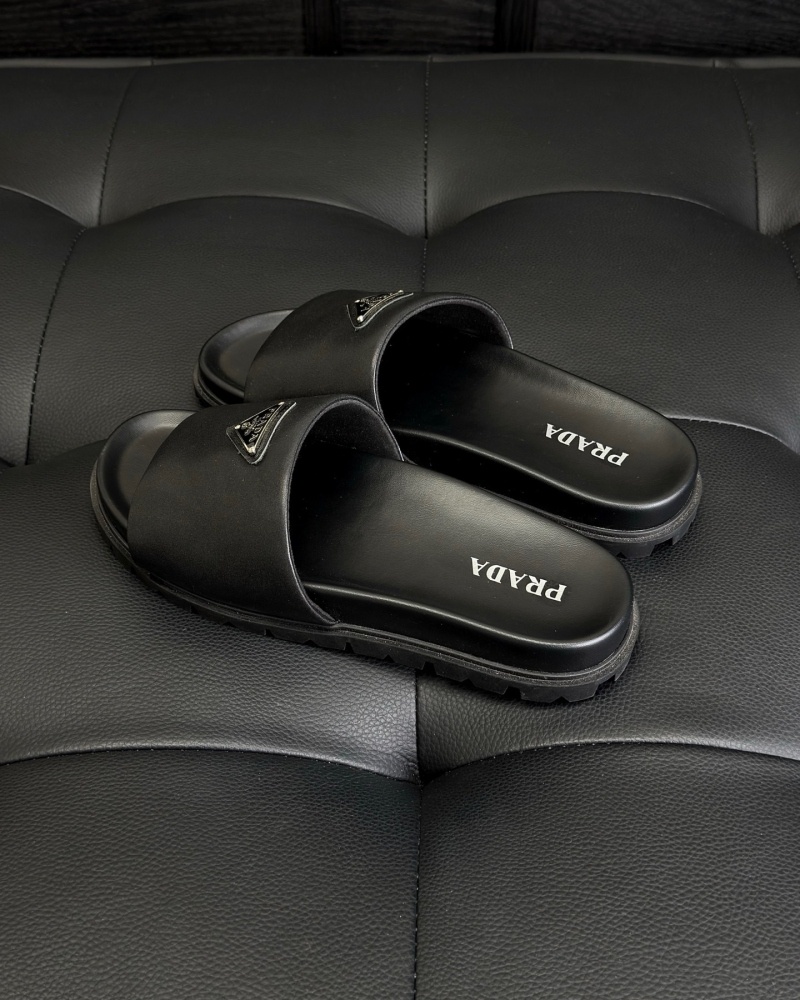 프라다 패딩 나파 레더 슬라이드 - 2 Color