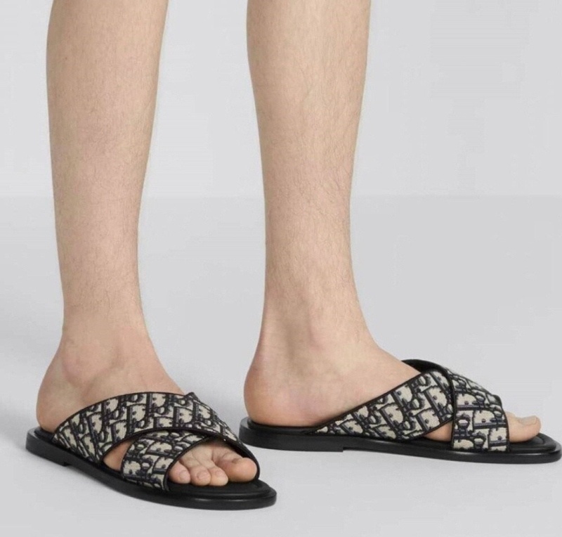 디올 수입고급 남성 오블리크 자카드 샌들