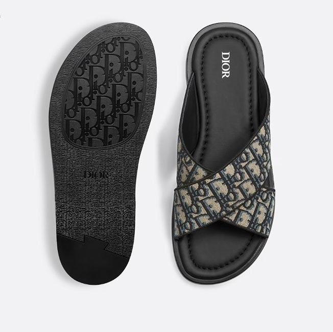 디올 수입고급 남성 오블리크 자카드 샌들
