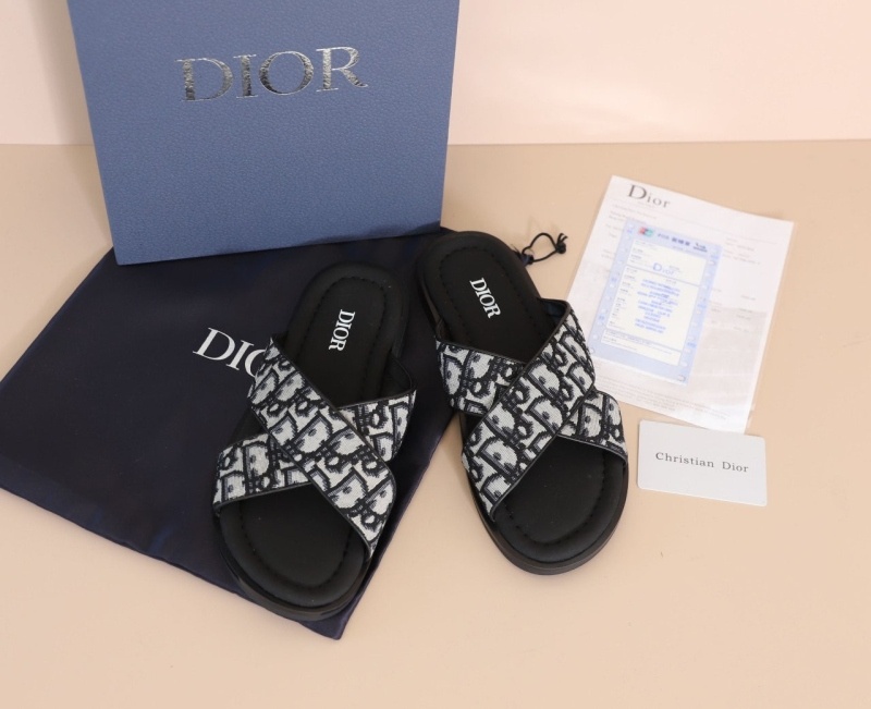 디올 수입고급 남성 오블리크 자카드 샌들