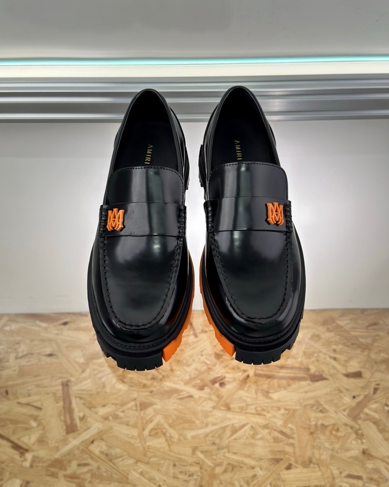 아미리 레더 밀리터리 로퍼 오렌지