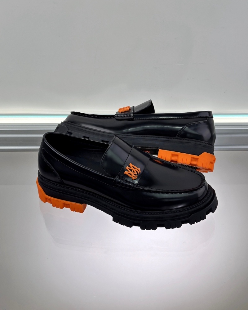 아미리 레더 밀리터리 로퍼 오렌지