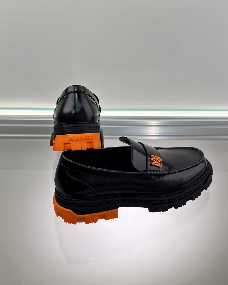 아미리 레더 밀리터리 로퍼 오렌지