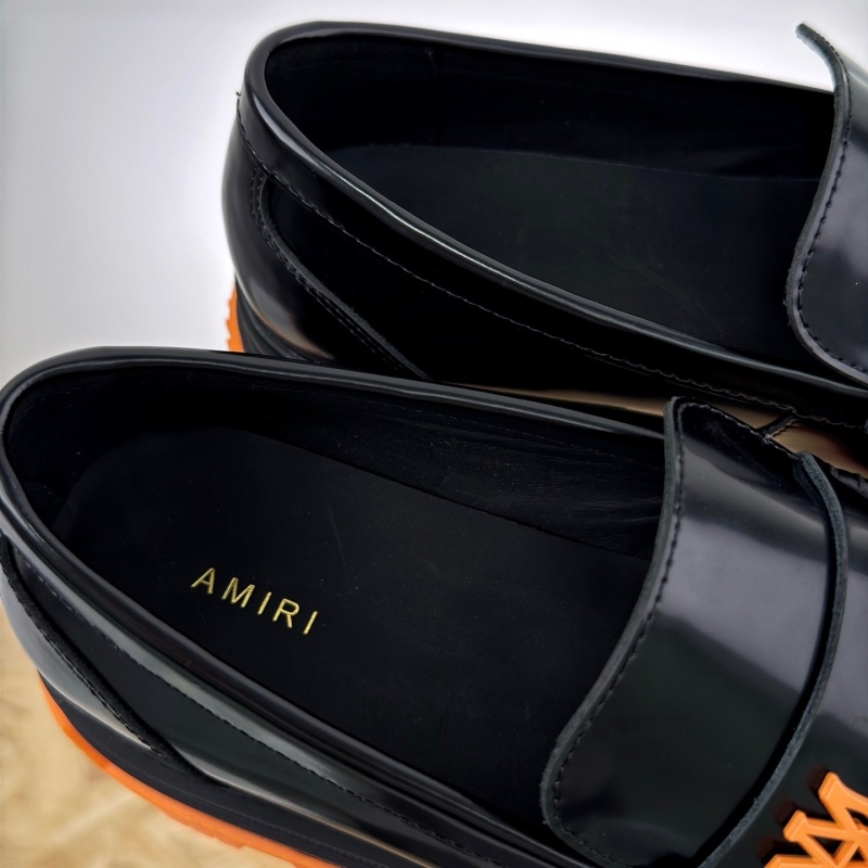 아미리 레더 밀리터리 로퍼 오렌지