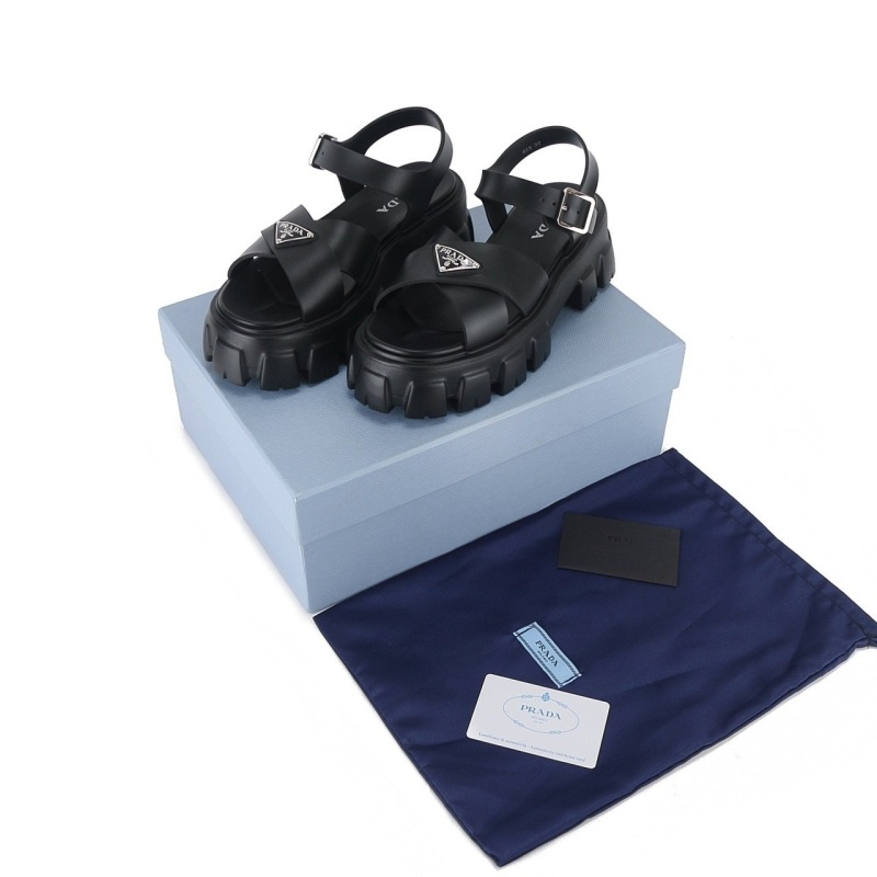 프라다 모놀리스 러버 샌들