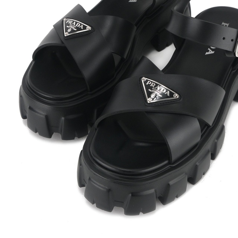 프라다 모놀리스 러버 샌들