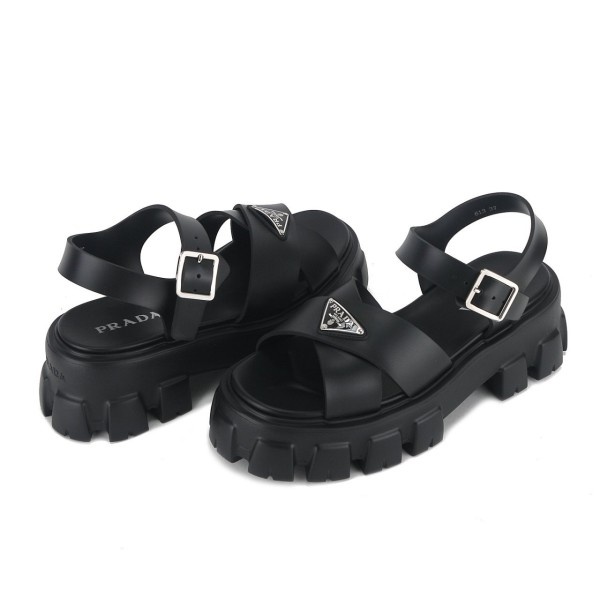 프라다 모놀리스 러버 샌들