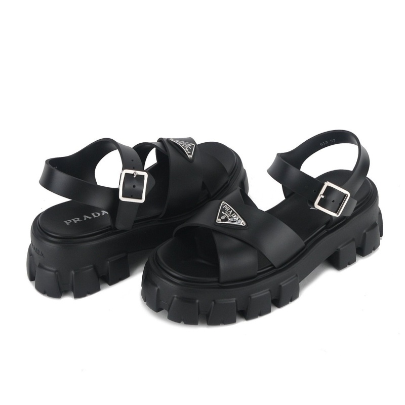 프라다 모놀리스 러버 샌들