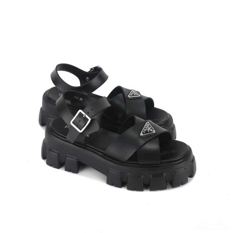 프라다 모놀리스 러버 샌들