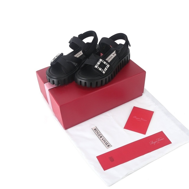 로저비비에 띡 트레키 스트라스 버클 샌들