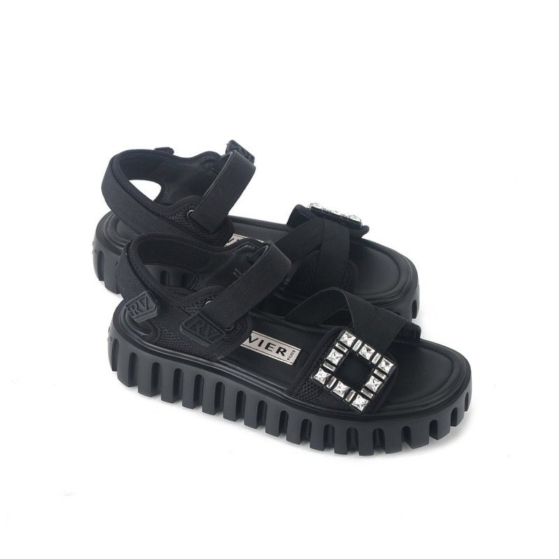 로저비비에 띡 트레키 스트라스 버클 샌들