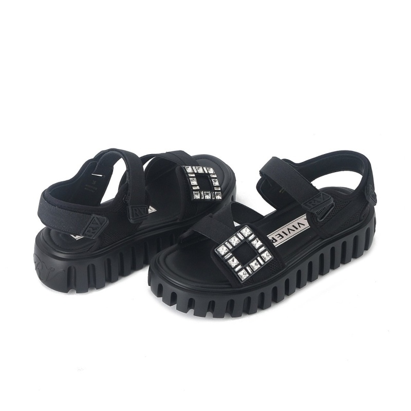 로저비비에 띡 트레키 스트라스 버클 샌들