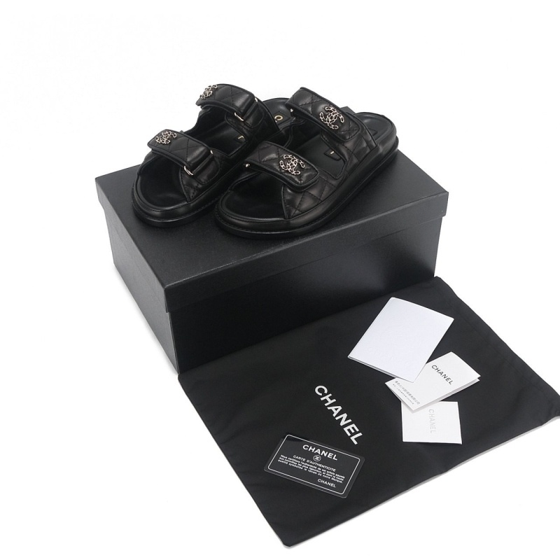 샤넬 벨크로 뮬 슬리퍼