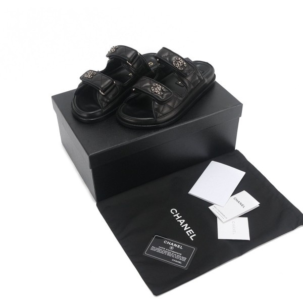 샤넬 벨크로 뮬 슬리퍼