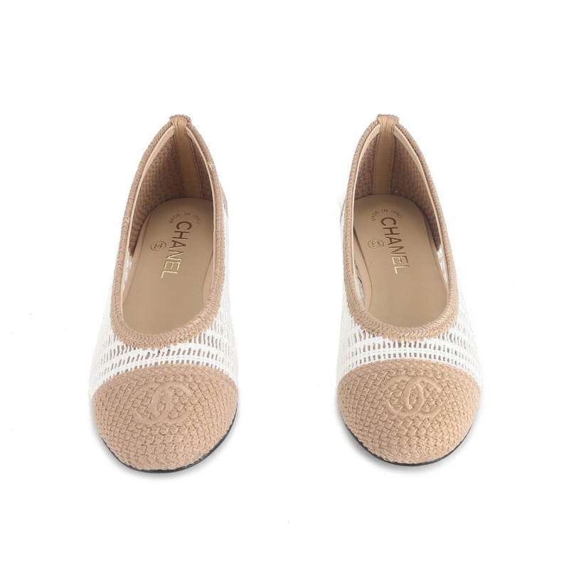 샤넬 라피아 발레리나 플랫슈즈 - 2 Color