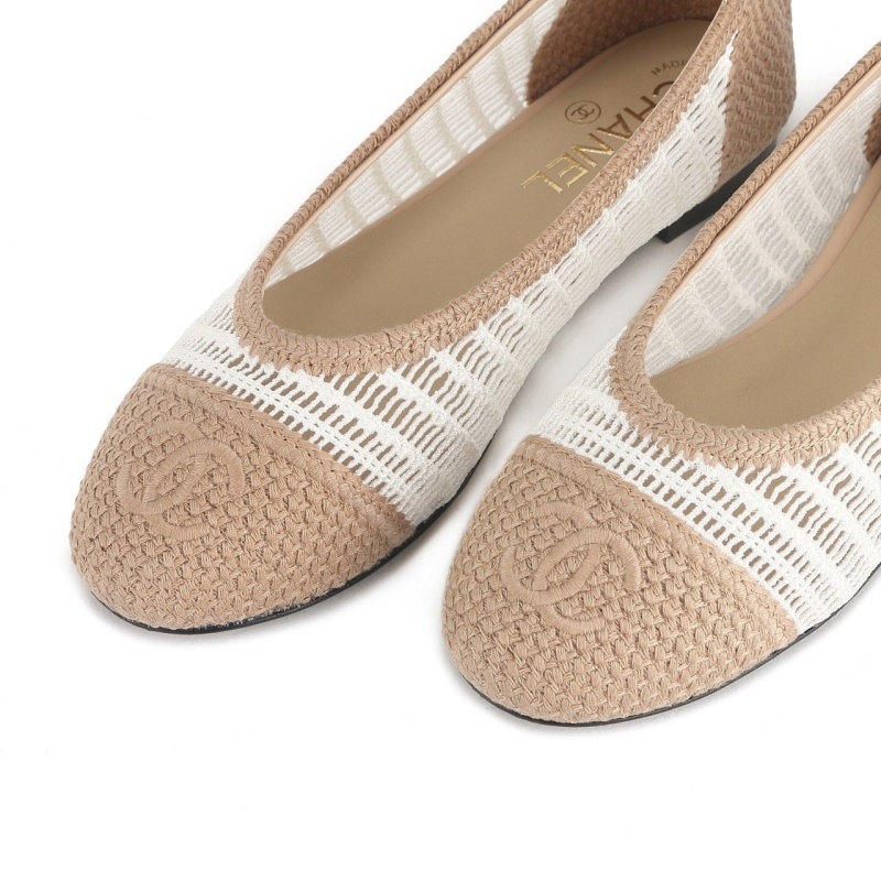 샤넬 라피아 발레리나 플랫슈즈 - 2 Color