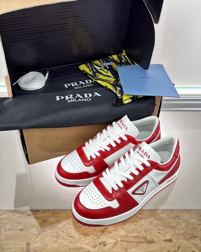 프라다 다운타운 스니커즈 - 레드