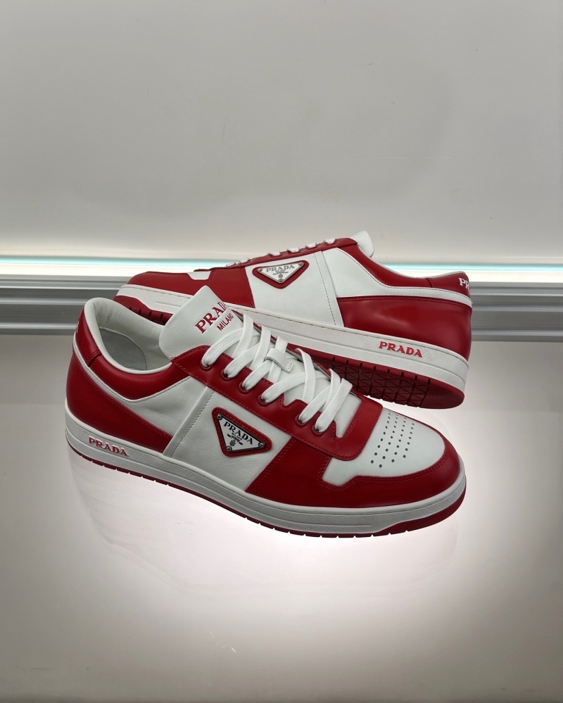 프라다 다운타운 스니커즈 - 레드