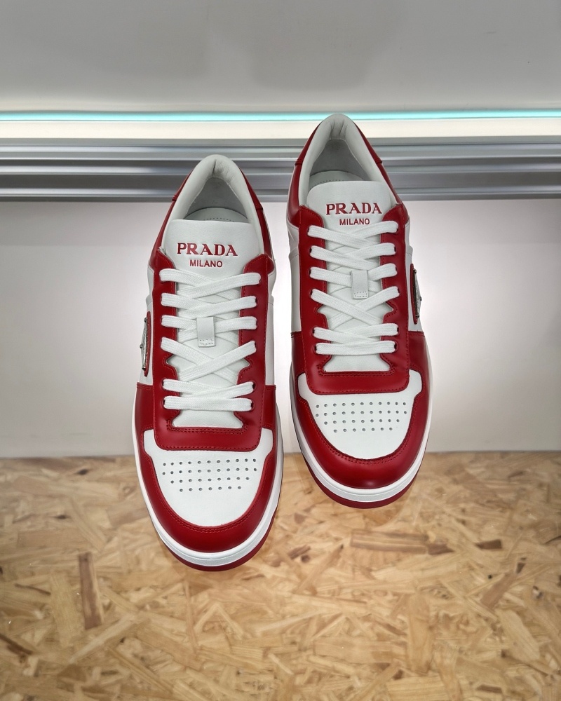 프라다 다운타운 스니커즈 - 레드