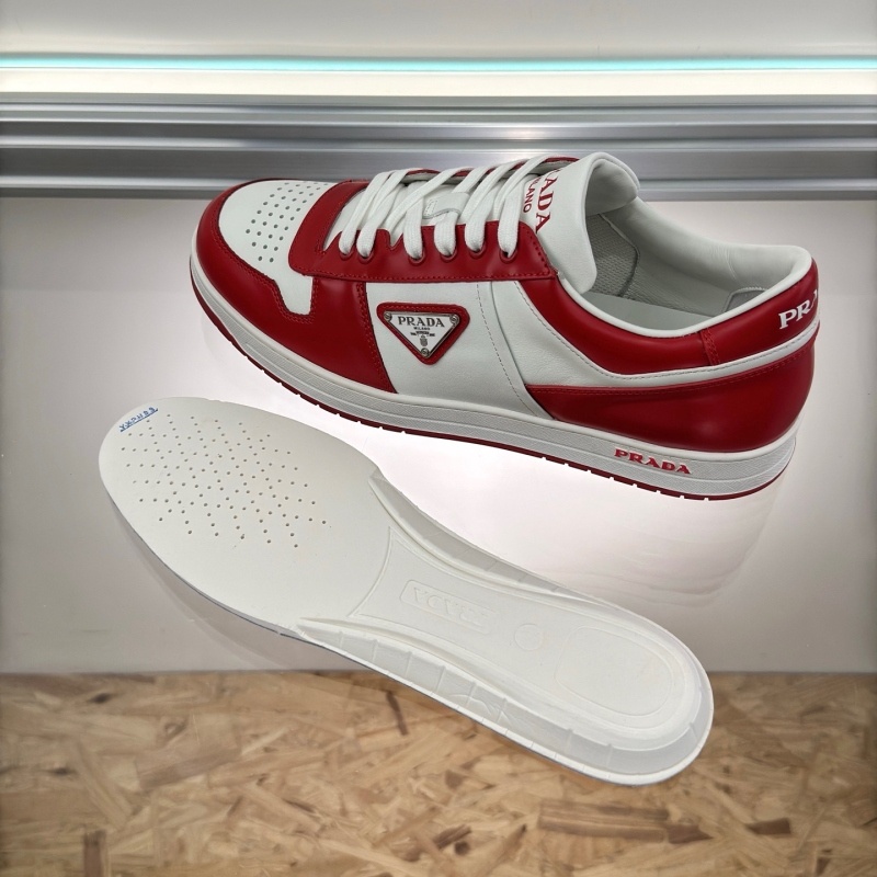 프라다 다운타운 스니커즈 - 레드
