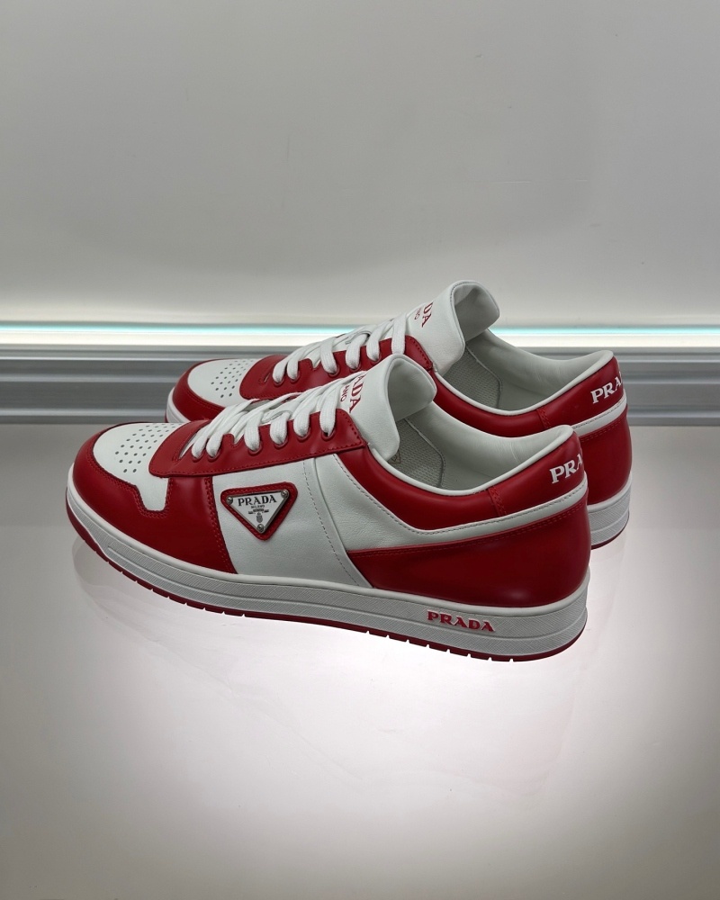 프라다 다운타운 스니커즈 - 레드
