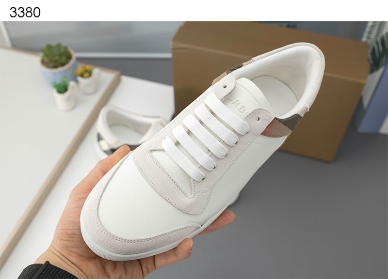 버버리 레더 스웨이드 하우스 체크 코튼 스니커즈