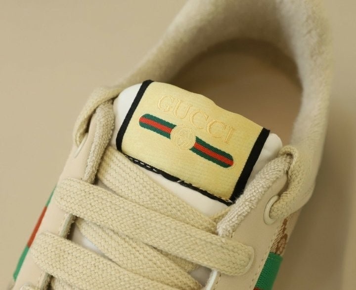 구찌 웹 스크리너 스니커즈 - 베이지