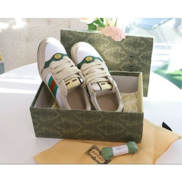 구찌 웹 스크리너 스니커즈 - 베이지