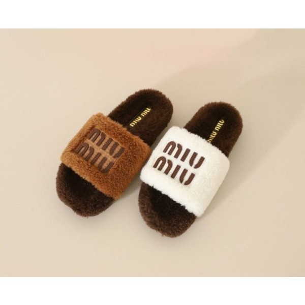 미우미우 시어링 슬리퍼 - 2 Color
