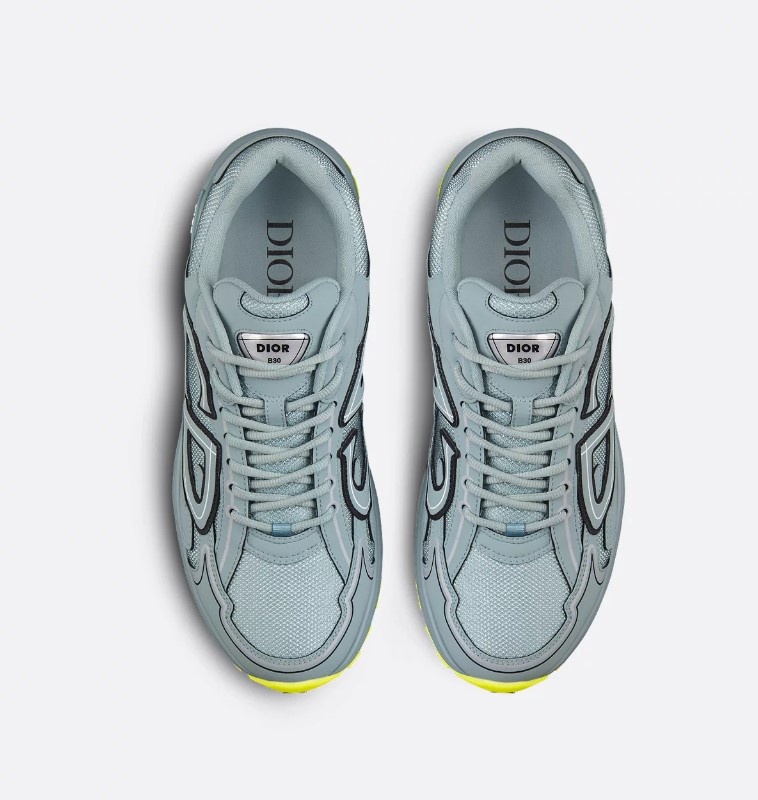 디올 B30 스니커즈 메쉬 테크니컬 패브릭 블루