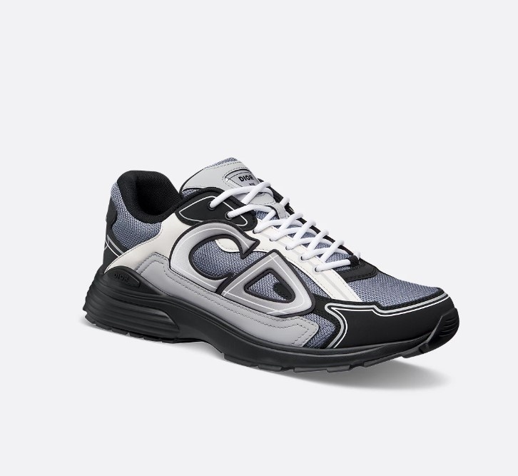 디올 B30 스니커즈 메쉬 테크니컬 패브릭 블루 그레이