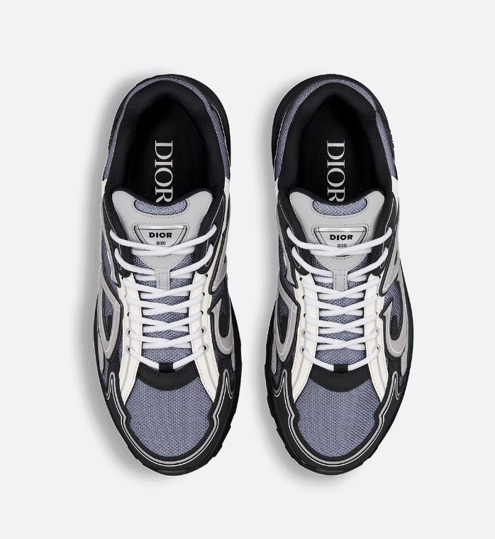 디올 B30 스니커즈 메쉬 테크니컬 패브릭 블루 그레이