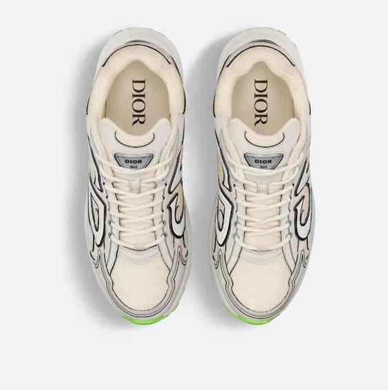 디올 B30 스니커즈 메쉬 테크니컬 패브릭 크림